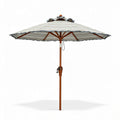 Parasol met houten stok en uv-bescherming 250 x 250 x 250cm wit