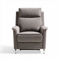 Relaxfauteuil van stof met verstelbare rugleuning in lichtgrijs 80 x 80 x 100cm